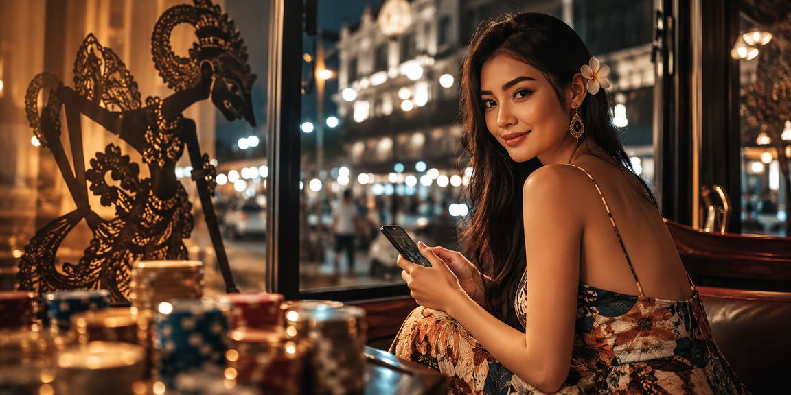 Suasana kafe Vietnam dengan laptop terbuka dan tampilan proses registrasi bonus